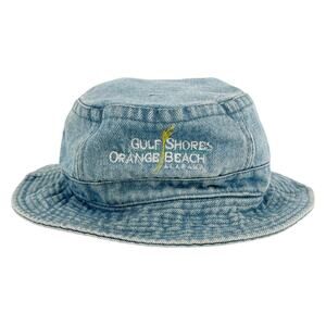 90s denim bucket hat Gulf Shores Orange Beach 1990s vintage